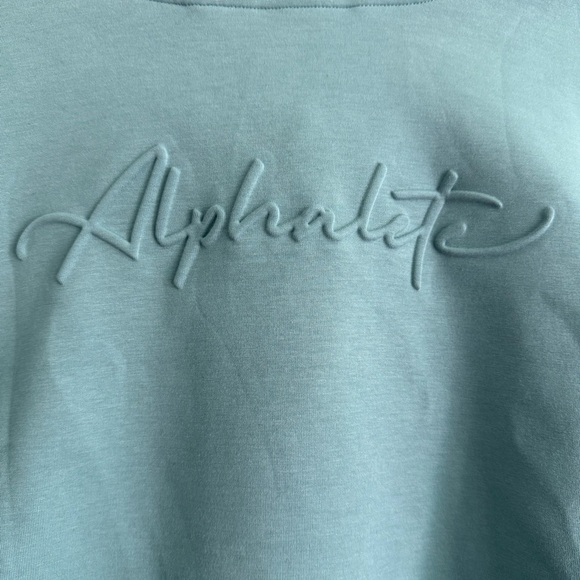 Alphalete Teal ELMTS Half Sleeve Hoodie. Size Medium - Picture 5 of 7